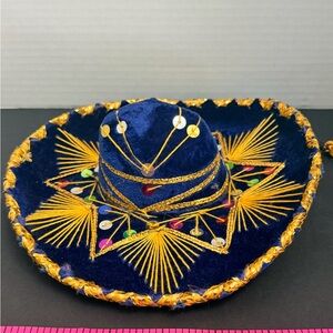 Colorful Embroidered Sombrero Miniature 8 inches